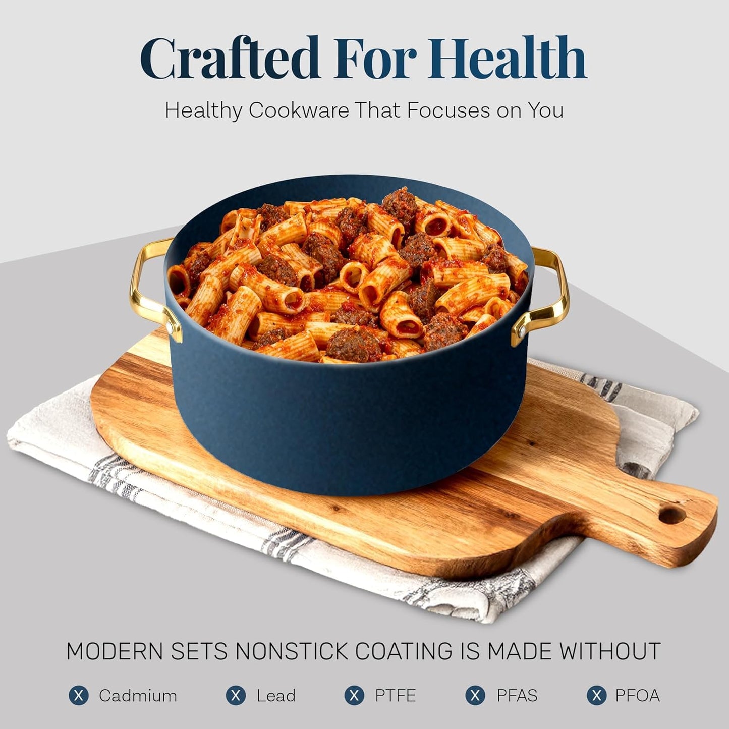 Gotham Steel Modern 11 Pc Ceramic Cookware Set, Elegantly Designed Pots and Pans Set Non Stick with Steamer, Induction Bottom, Premium Stay Cool Handles, Non Toxic PFOA Free, Oven & Dishwasher Safe