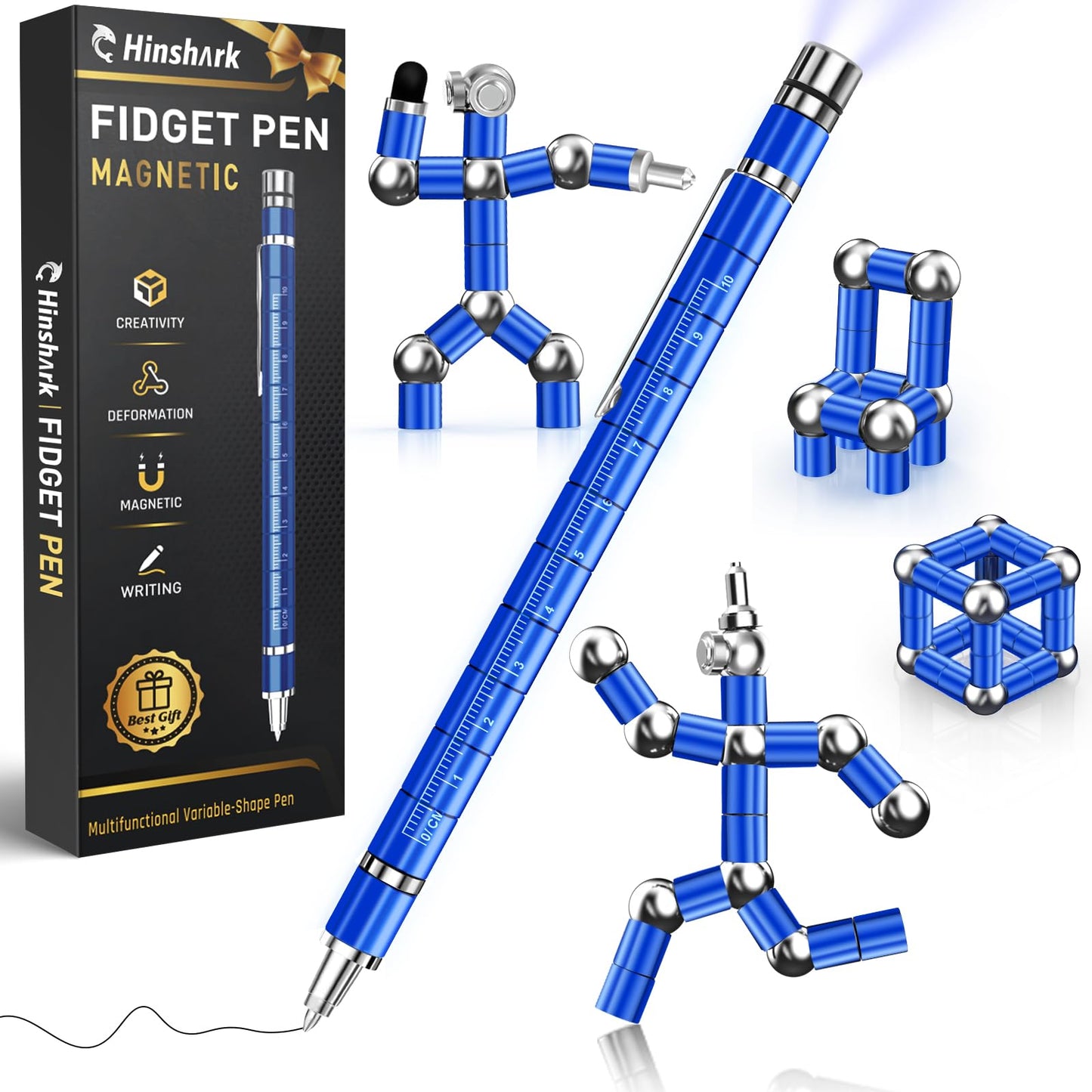 Gifts for Teens Fidget Pen, 2026 College Graduation Gift for Her Him Teens, Anniversary Birthday Gift for Men Him Husband, Father Day Gifts from Wife Daughter, Multifunction Pen for Cool Stuff Gadgets