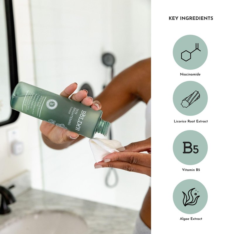 Bolden Skin Brightening Toner & Dark Spot Corrector Bundle – Reduces Breakouts, Dark Spots, Oil & Shine – with AHA Glycolic Acid, Niacinamide, Tranexamic Acid & Alpha Arbutin