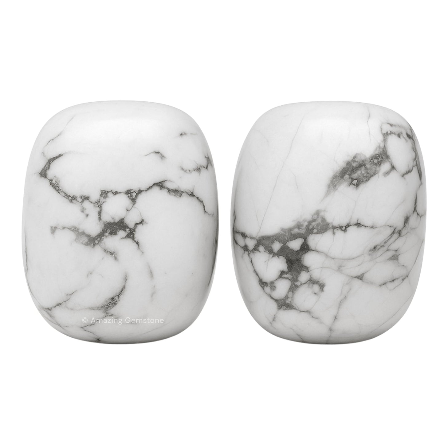 Amazing Gemstone Howlite Crystal Tumbled Stones Polished Rocks - Natural Gem Stones for Healing - DIY Crystals for Protection (1 Piece)