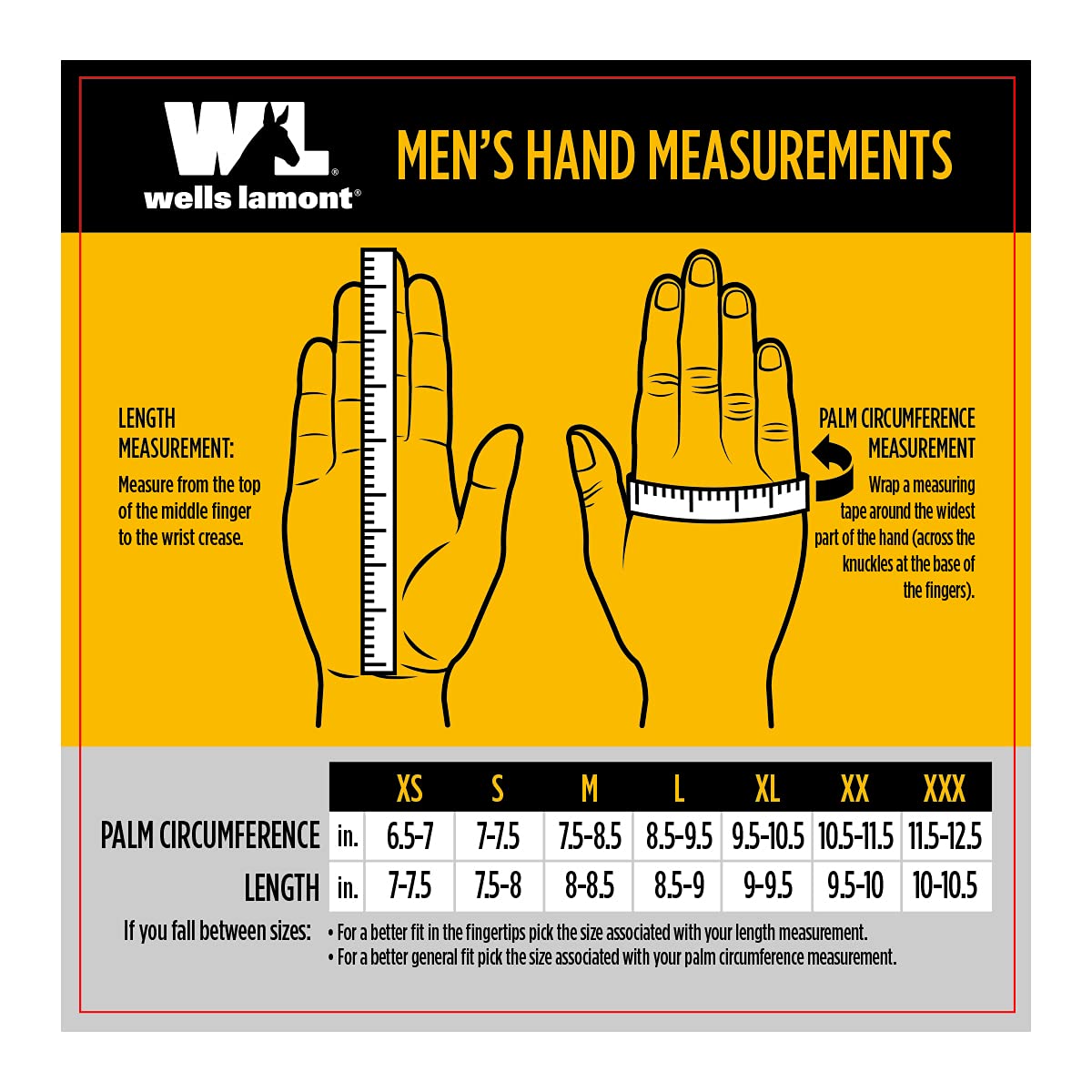 Wells Lamont Men’s Full Leather Goatskin Work Gloves, Reinforced Palm Patch with Elastic Wrist, Soft Grain Leather for Durability, Comfort, and Dexterity