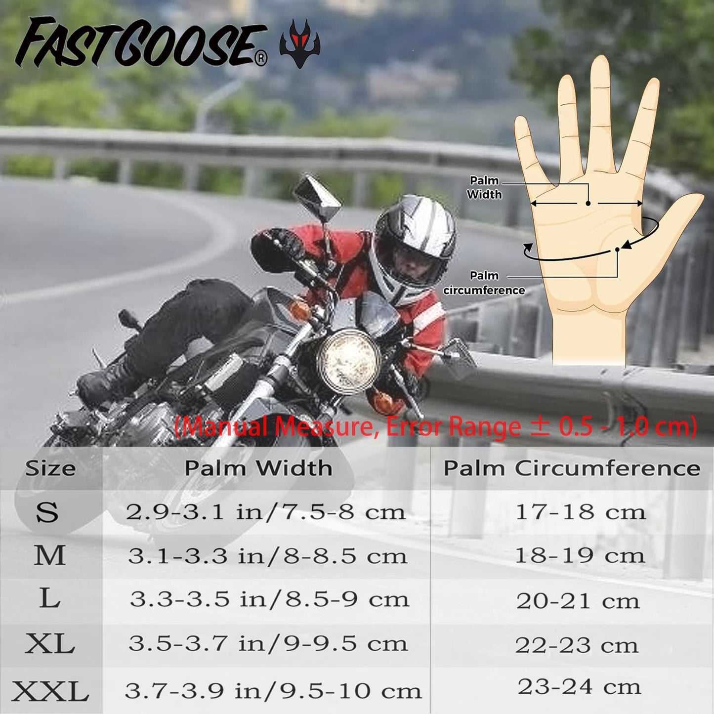 FASTGOOSE Dirt Bike Motorcycle Gloves - Motocross, Motorbike & ATV Off Road Racing Sports Cycling Glove