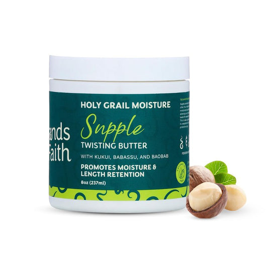 Strands of Faith Moisturizing Supple Twisting Butter | Holy Grail Collection | Including Babassu, Kukui, and Baobab Oil | Hydrates & Revitalizes to Healthy Hair | For Dry Hair Types