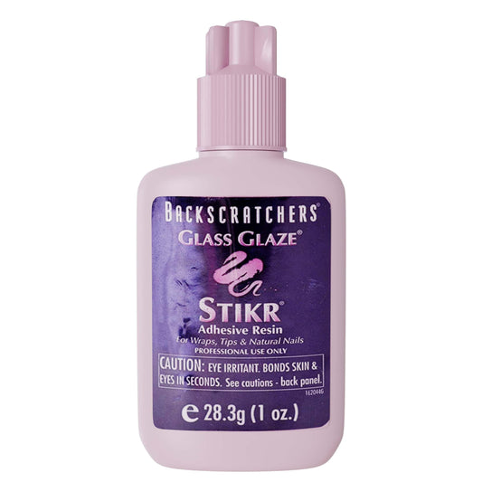 Backscratchers Glass Glaze Stikr Resin - Nail Wrap Adhesive for Tips, Extensions, and Charms