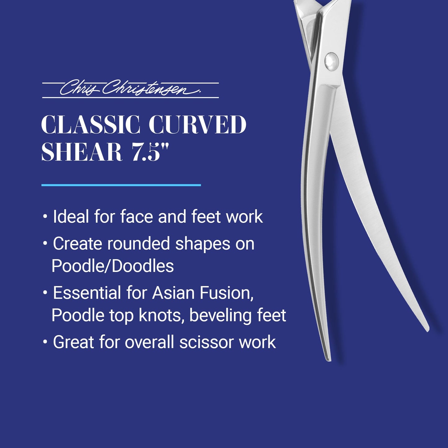 Chris Christensen Classic Series Grooming Shears, Full Set of Shears With Case, Groom Like a Professional, Any Skill Level, Made From 440C Japanese Steel