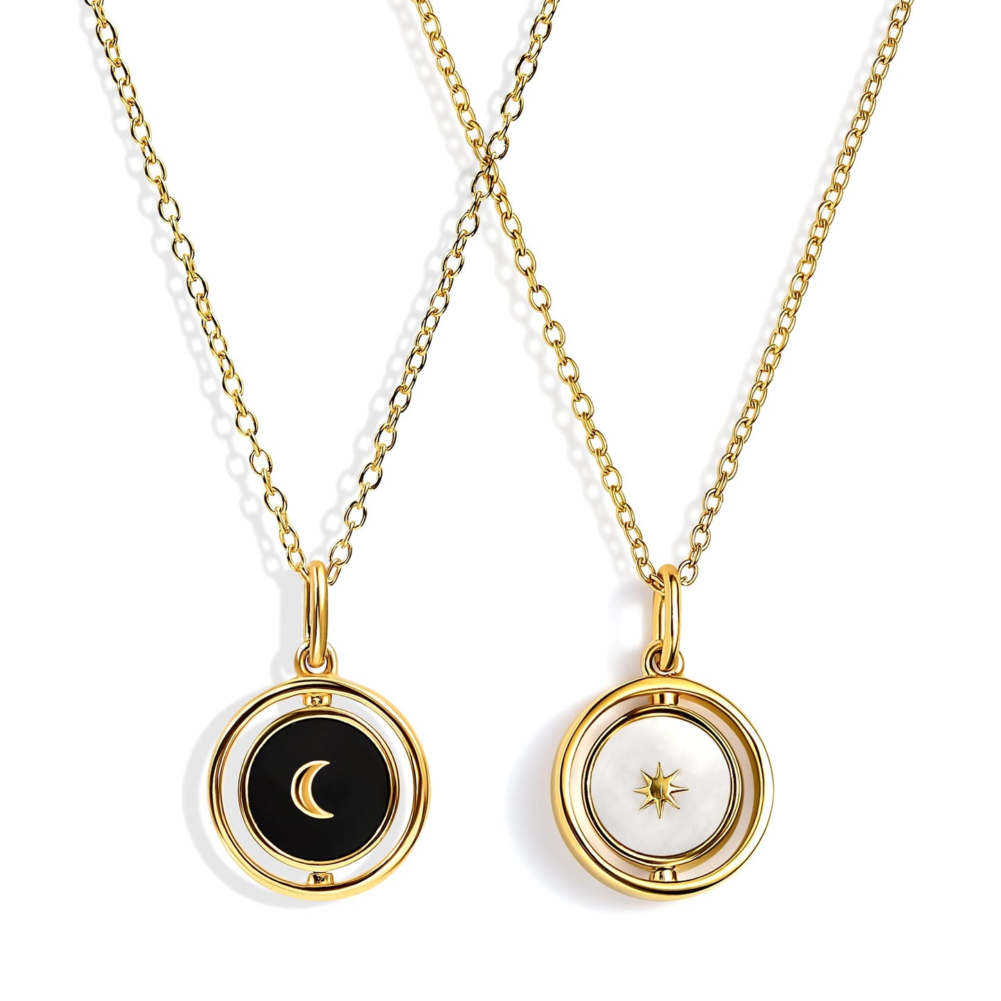 Moon Magic - Authentic Moonstone Necklace for Women | Pearl, Onyx, Black Obsidian Necklaces | Real 925 Sterling Silver/18k Rose Yellow Gold Crystal Necklace for Women | Genuine Gemstone Jewelry