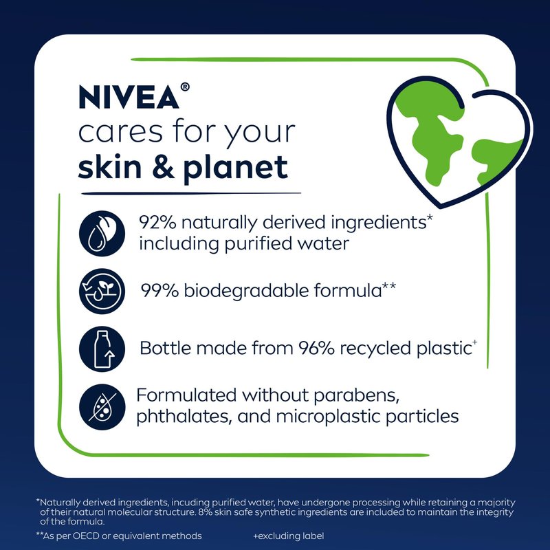 NIVEA MEN Sensitive Body Wash with Bamboo Extract, Moisturizing Body Wash for Sensitive Skin