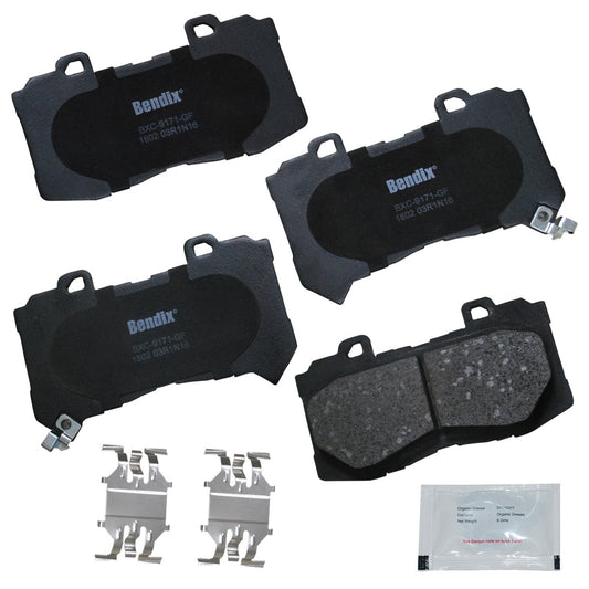 Bendix Priority1 CFC1802 Ceramic Front Brake Pads for Chevrolet Colorado 2020-2015, GMC Canyon 2020-2015