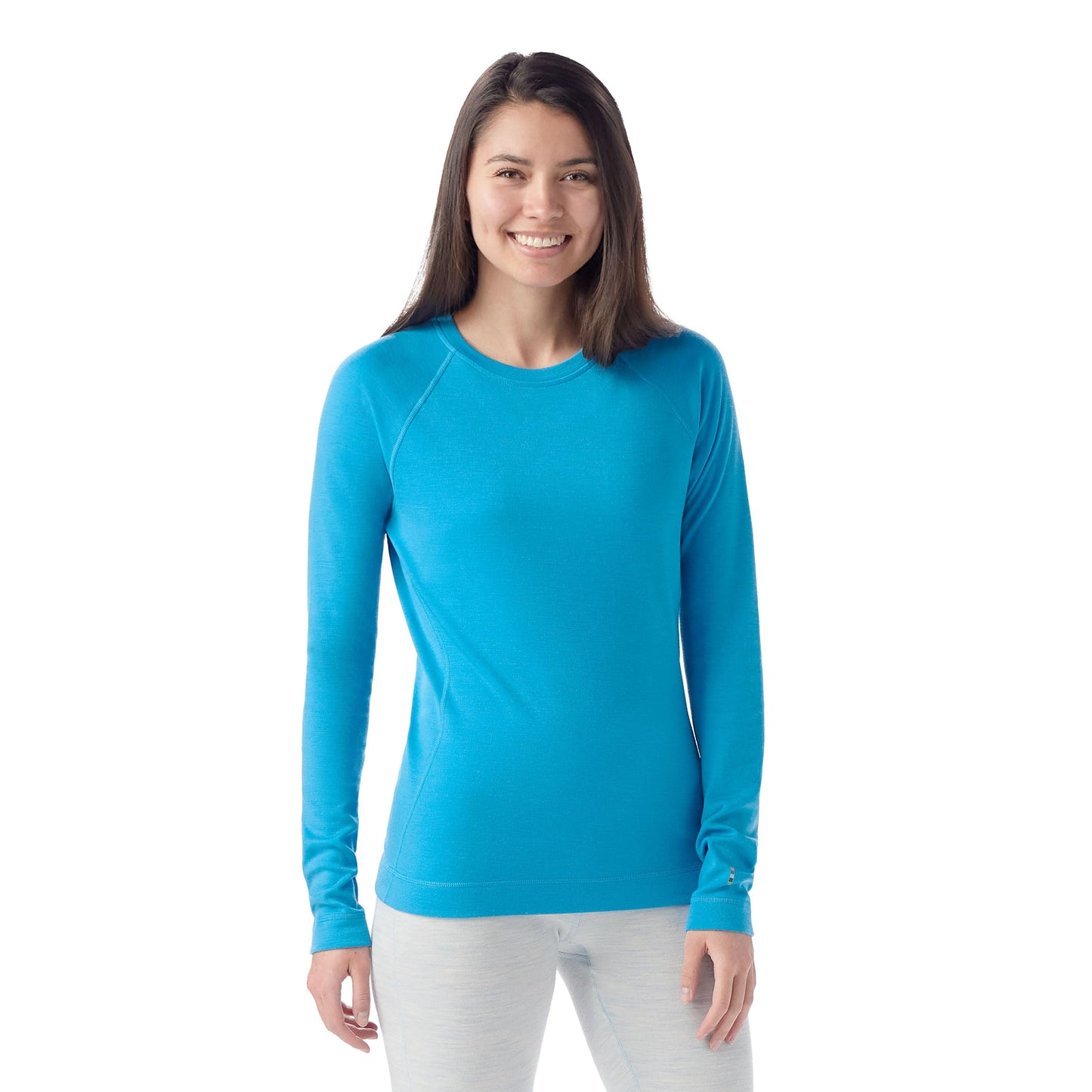 SmartWool Womens Classic Thermal Merino Base Layer Crew Deep Pool Blue Large