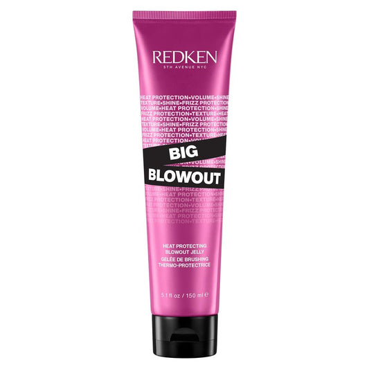 Redken Big Blowout Heat Protection Jelly For All Hair Types - Blowdry gel, Offers Shine and Texture with Frizz Control, Provides Volume for Fine Hair