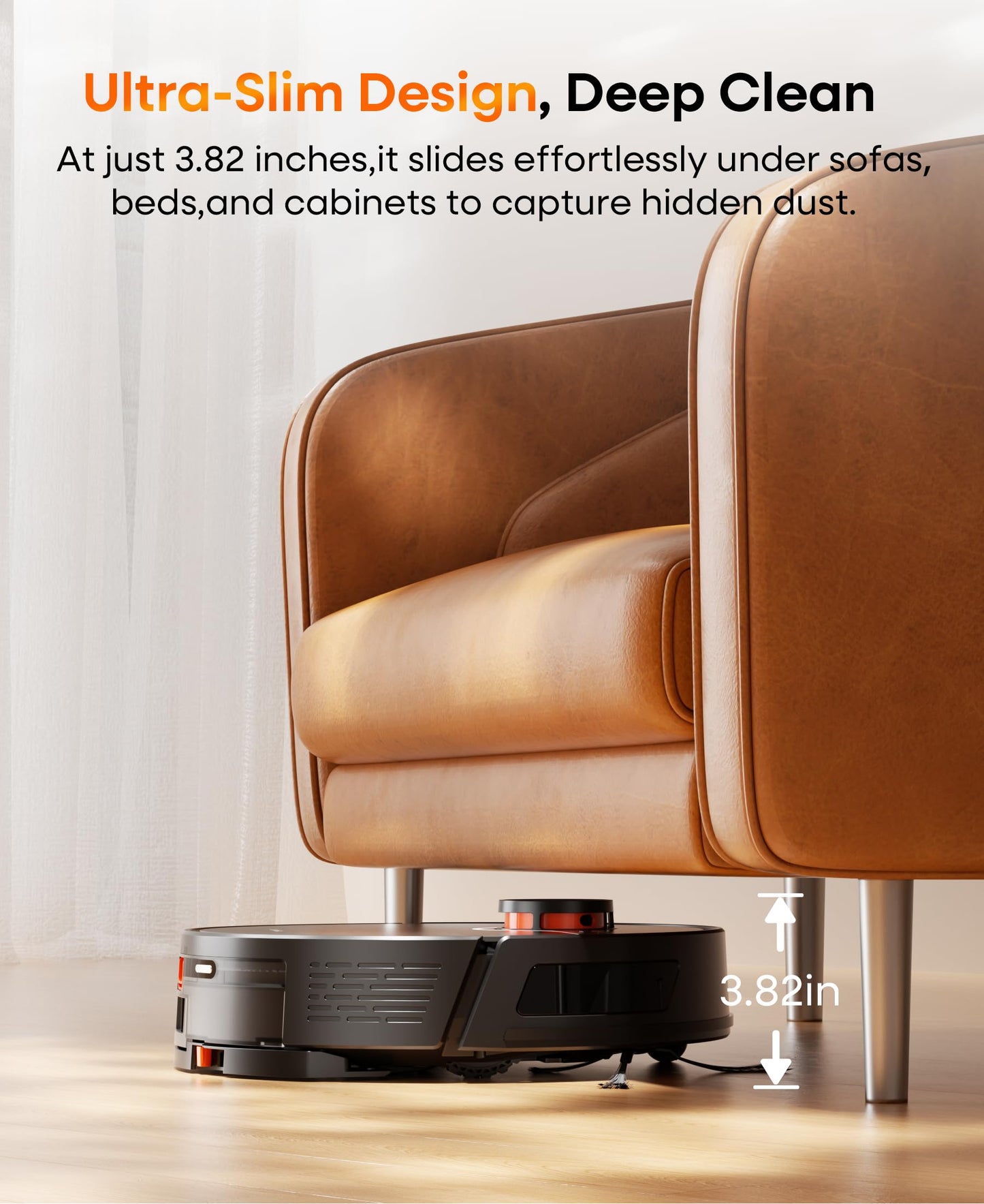 uninell Robot Vacuum and Mop Combo with Self-Emptying, Robotic Vacuum Cleaner 7000Pa & LiDAR Navigation, 180 Mins,90 Days Capacity, Home Mapping, for Pet Hair/Hard Floors/Carpets, App/Alexa Control