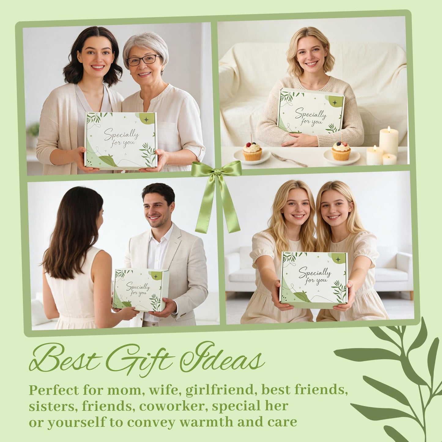 Gift Baskets for Women, Birthday Gifts for Women, Get Well Relaxing Spa Care Package, Best Friend Sympathy Inspirational Thinking of You Gift Set for Her Mom Wife Girlfriend Sister