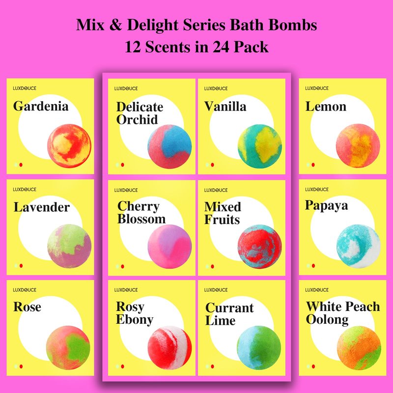 48 Pack Bath Bombs Gift Set – Aromatic Bubble Bombs with 18 Scents, SPA Relaxing & Skin Nourishing, Ideal Self-Care Gifts for Women, Wife, Grandma, or Daughter on Birthdays or Summer Occasions
