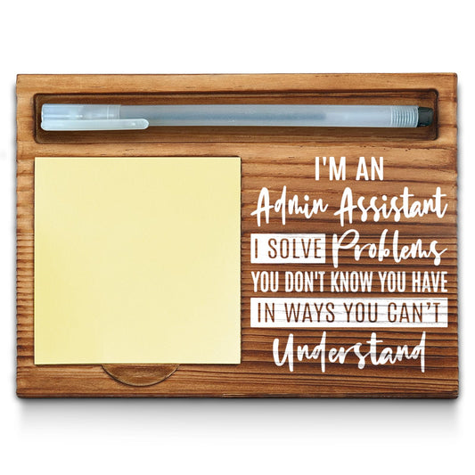 Admin Assistant Gifts, Admin Assistant Sticky Note Holder, Admin Assistant Office Decor, Admin Assistant Desk Organization, Admin Assistant Desk Self-Stick Note Pad Holders WPP38