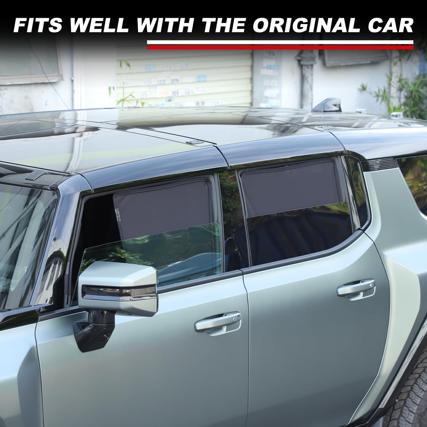 for Hummer EV SUV Accessories Car Side Window Shades&Rear Window Full Sun Shades Kit 8PCS Glare Breathable Car Privacy Curtains Block Light for Hummer EV SUV 2024-2026 (Foldable Heat Insulation Film)
