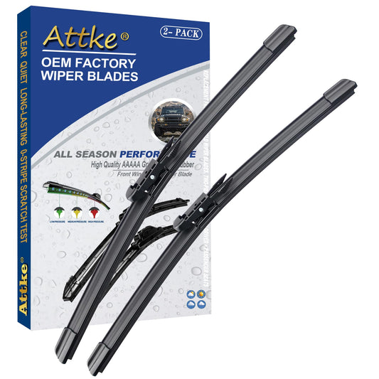 2 Wipers 24" + 22" Front Windscreen Wiper Blades for Volvo XC90 2005-2015/S60 2005-2009/Ford Explorer 2021-2024 OE Original Quality (set of 2)