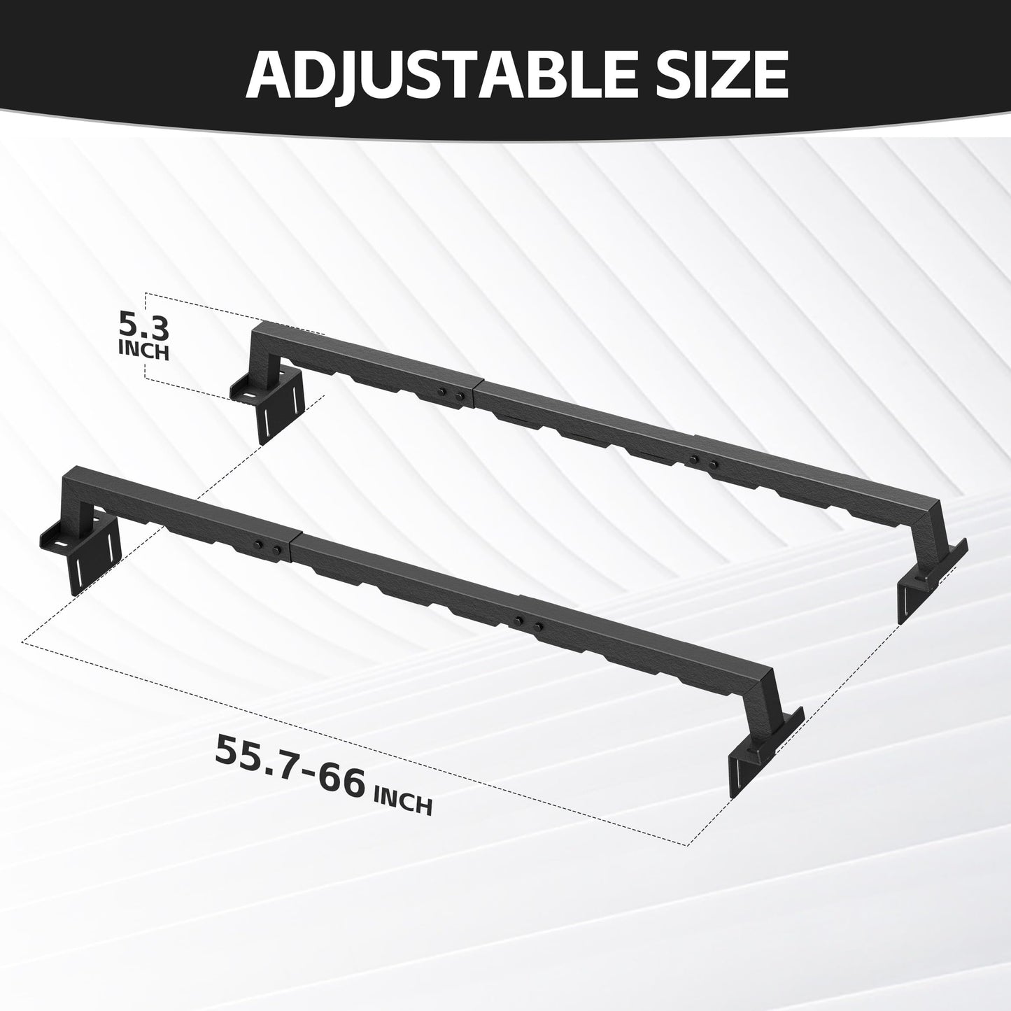 YZONA Truck Bed Rack with 2 Cross Bars Cargo Carrier Truck Rack Compatible with Silverado/Sierra/Ram/Ford F-Series/Tacoma/Tundra/Titan/Frontier/Colorado/Canyon/Gladiator JT, Ladder Cargo Rack