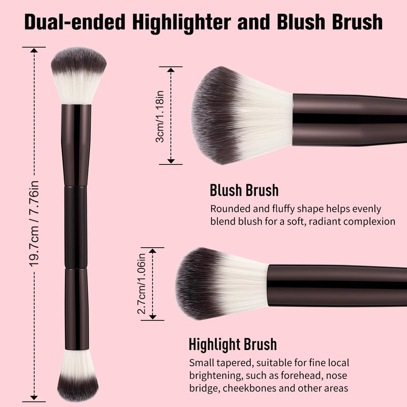 16 Color Contour Palette Makeup with 2 Brushes - Blush Highlighter Bronzer All-in-One Makeup Palette Contour Set - Face Cosmetics Gift, Holiday Beauty for Women (SET2)