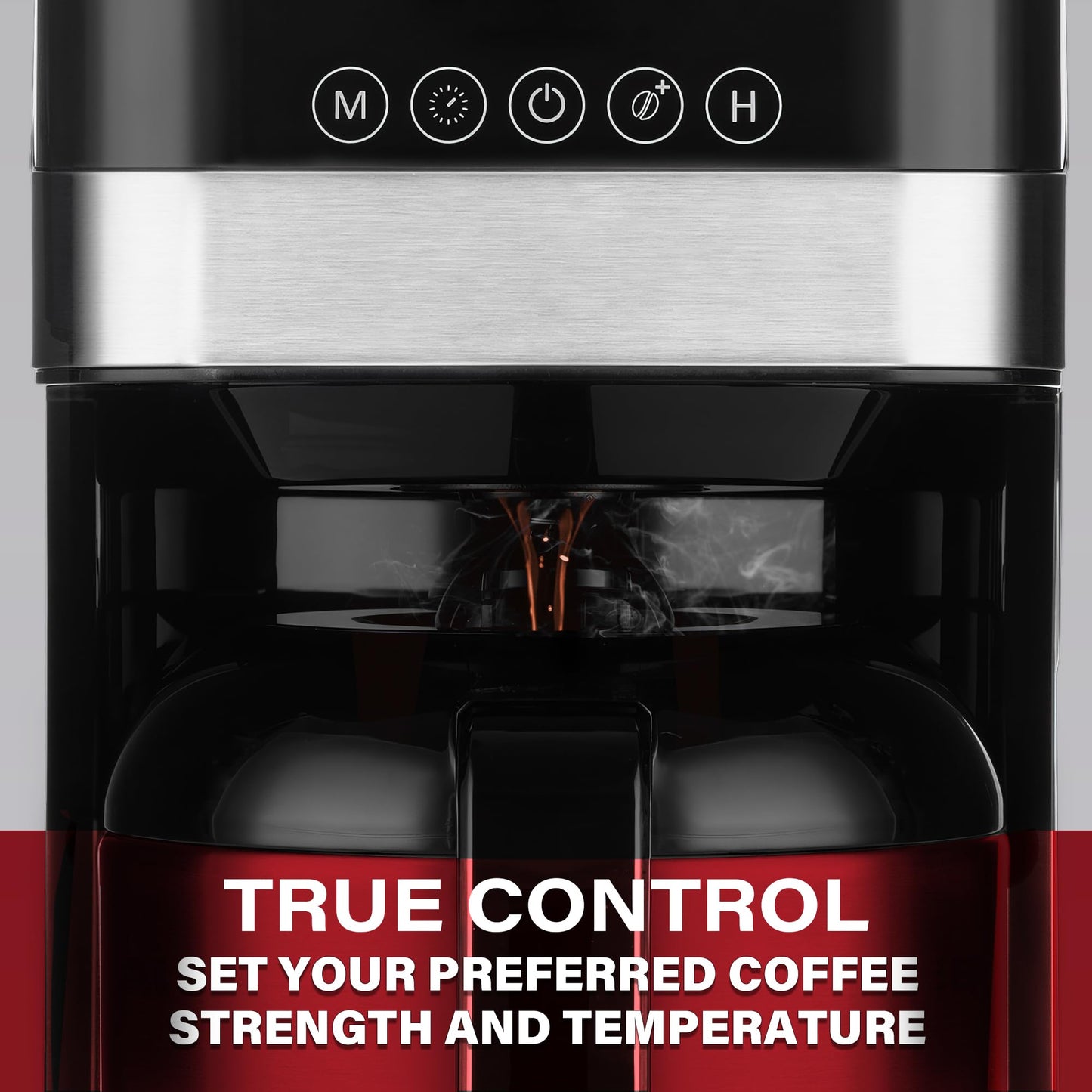 Melitta Aroma Tocco Thermal Drip Coffee Maker, 8-Cup, Programmable with Automatic Shut-Off, Pause & Serve, Stainless Steel Carafe