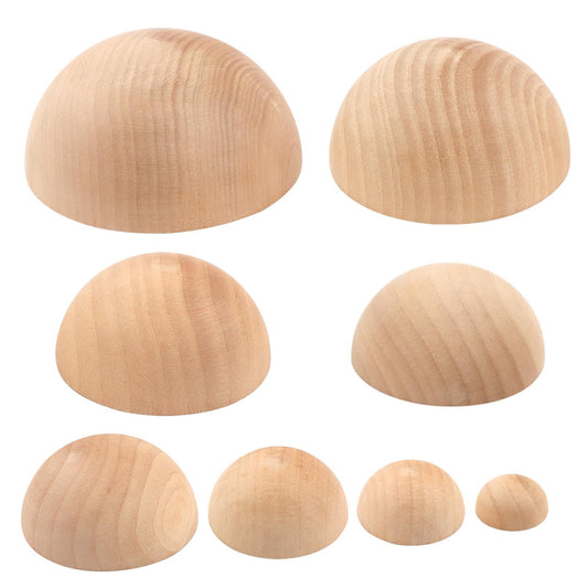 8 Pcs Half Round Pottery Tools Set, 8 Sizes Wooden Hemisphere Ceramic Top Tool, Pottery Plate Press Tool Clay Tools for Making Ceramic Bowls and Plates
