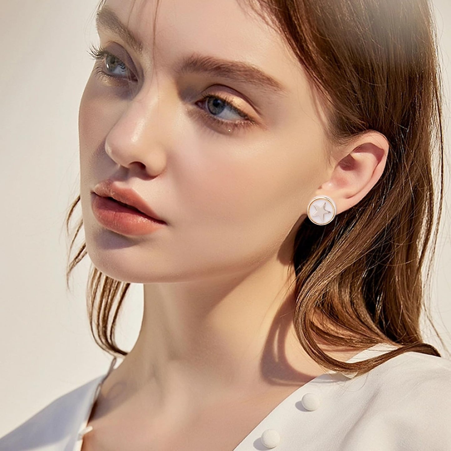 NEWITIN 15 Pairs Magnetic Stud Earrings for Women Clip on Earring Magnet Studs Inlaid Cubic Zirconia Pearl Stud Earring Fashion Non Piercing Magnetic Earrings for Women
