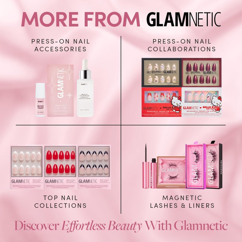 Glamnetic Super Strong Brush On Nail Glue (2 Bottles) | Brush Tip Applicator, Mess Free, Travel Friendly, Vegan | Durable & Long-Lasting | .24 fl. oz.