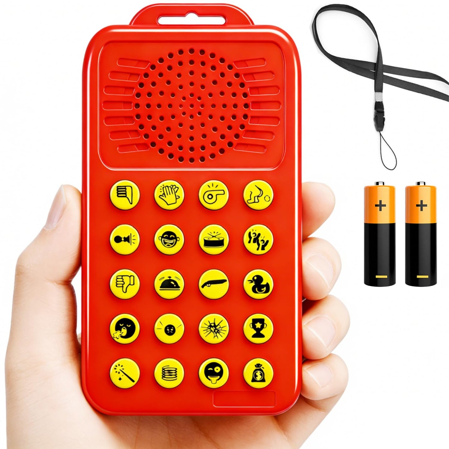 Sound Effects Machine - Gifts for Boys - 20 Hilarious Sounds - Boys Prank Gifts for Kids - 3 4 5 6 7 8 9 10 Year Old Boy Gift - Fun Boys Toys Age 3-13 - Cool Gadgets for Teens Gift (red-B)
