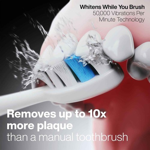 Aquasonic Vibe Series PRO – Ultra-Whitening Electric Toothbrush – 5 Modes & Smart Timers – UV Sanitizing Base – ADA Accepted (Charcoal Metallic)