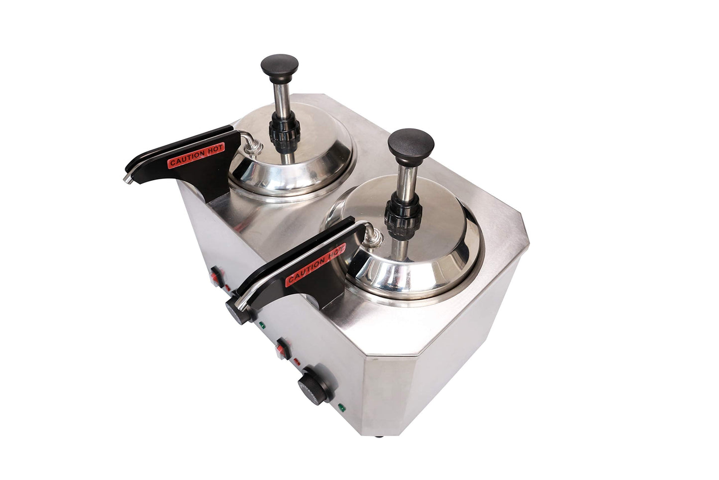Li Bai Dual Nacho Cheese Chocolate Dispenser Professional Food Warmer Electric Pump Melting Machine Commercial Food Grade Quality with Temperature Control Stainless Steel 650w 110v for Home Restaurant