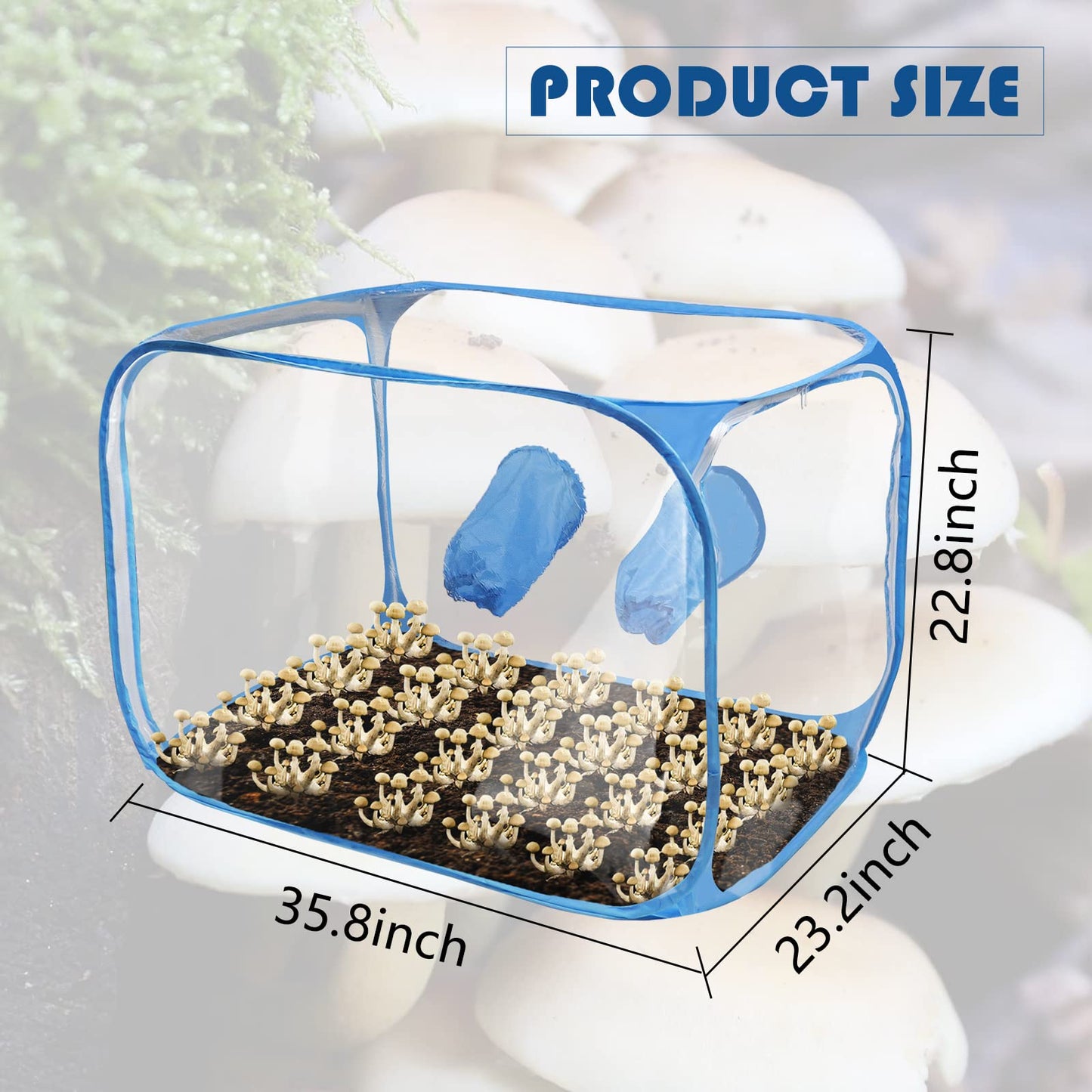 Magoog Still Air Box, Mushroom Grow Box, Still Air Box for Mushroom Lovers, Mushroom Grow Tent, Mycology Fume Hood Propagation Stations, 35.5x23.5x23.5’, Grow Mushroom at Home