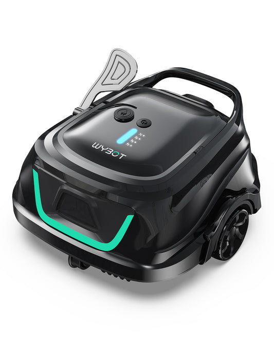 [2026 New] WYBOT A1 Robotic Pool Cleaner – Dual-Layer Filtration, 120-Min Runtime, Powerful Cordless Pool Vacuum for Above-Ground & Flat Pools, Efficient Debris Removal & Auto-Parking Design