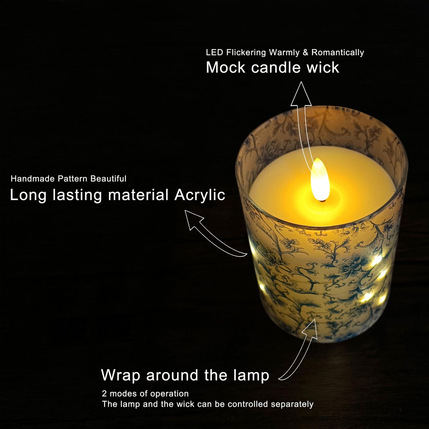 NJAO HOO Patriotic American Flag Flameless LED Battery Operated Pillar Candles with Remote Control and Timer, 4th of July Candles for Home Decor Set of 3