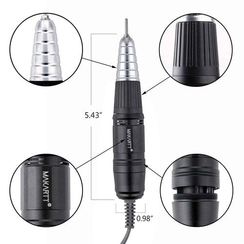 Makartt Nail Drill Bits Holder Dustproof Stand Displayer Bundle With Nail Drill Handpiece for Up200 Machine