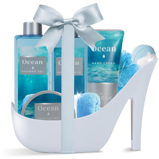 Spa Luxetique Gifts for Women High Heel Gift Set for Women 8pcs Ocean Breeze Spa Gift for Womens Birthday Gift for Womens Wife Girlfriend Coworker Nurse