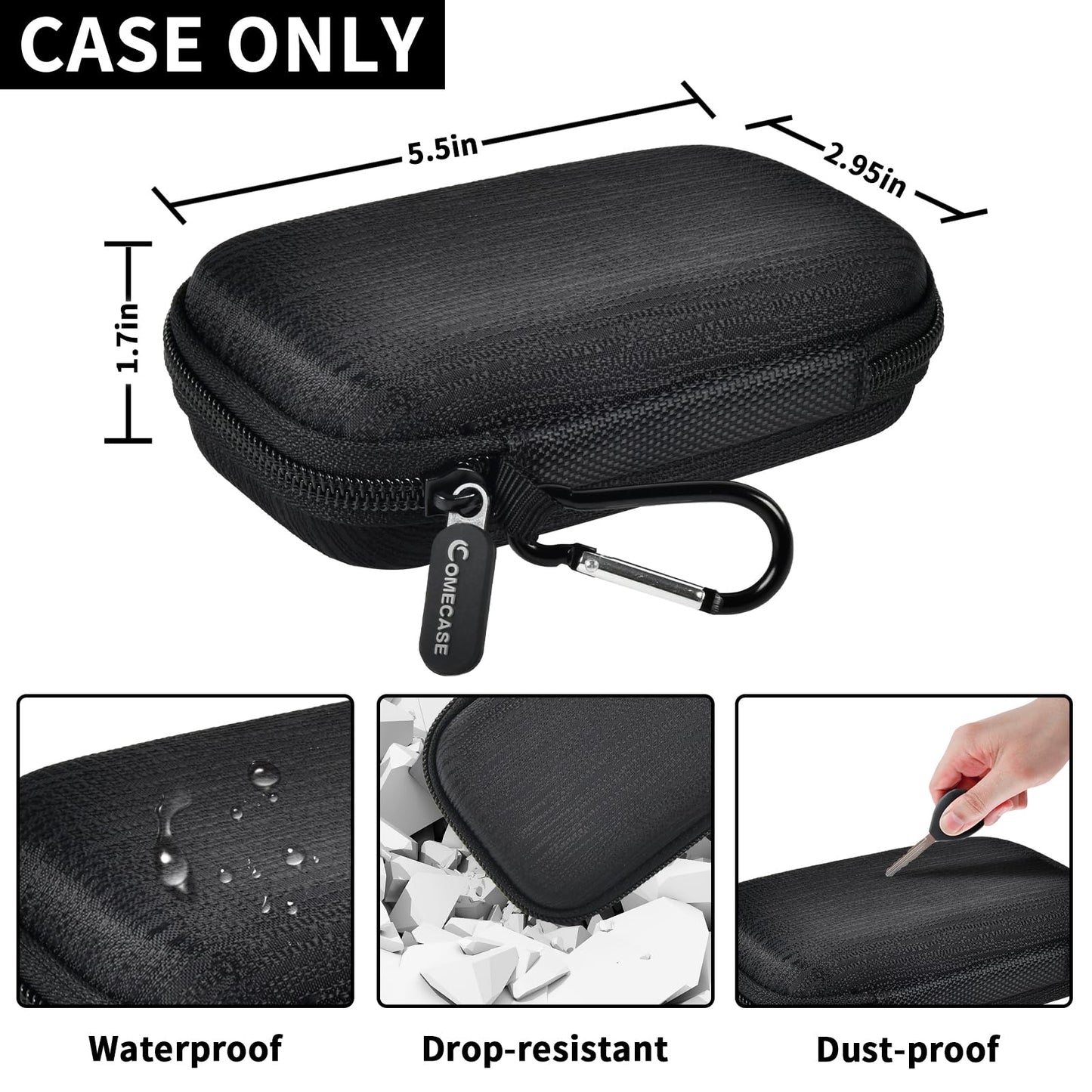 MP3 Player Cases & Covers for Luoran/for innioasis/for TIMMKOO/for MYMAHDI 4 Inch Full Screen Touch Music Player, Mp4 Player for Kids Holder Box for Earphone, USB Cable and Accessories (Bag Only)