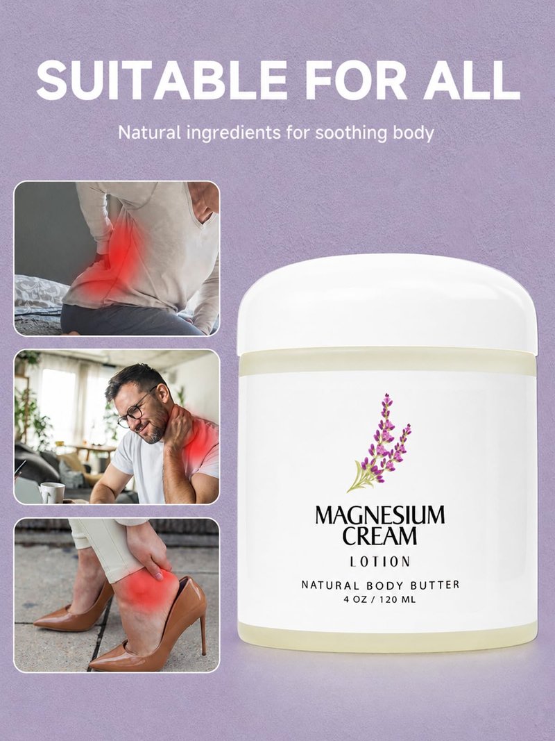 HUSPUR Magnesium Cream, Magnesium Lotion with Arnica, Soothing Relaxation with Natural Magnesium Ingredients Hydrating & Nourishing for Joints, Apply to Before Bed, 2 Pack