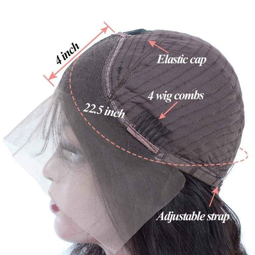 24 inch Lace Front Wigs Pre Plucked with Baby Hair Brazilian Body Wave Human Hair Wigs Unprocessed Brazilian Human Hair Wigs 150% Density Natural Hairline 13X4 Lace Front Wigs for Black Women