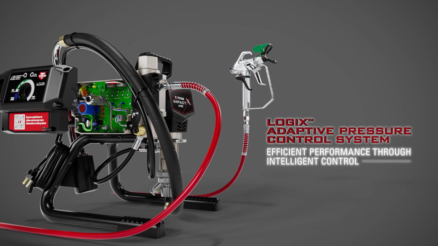 Titan Impact X 440 Electric Airless Paint Sprayer, 3300 PSI, Adaptive Pressure Control, Skid