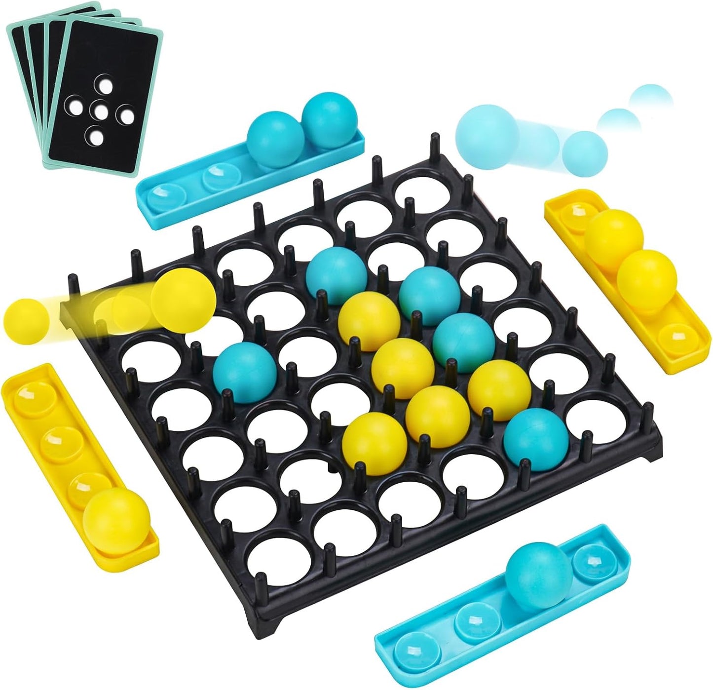 LANBOUY Bounce Ball Party Game, Table Top Games Family Party Jumping Connect Tabletop Board Toys Bounce Battle Ball Game, Funny Tabletop Toys for Adults and Kids