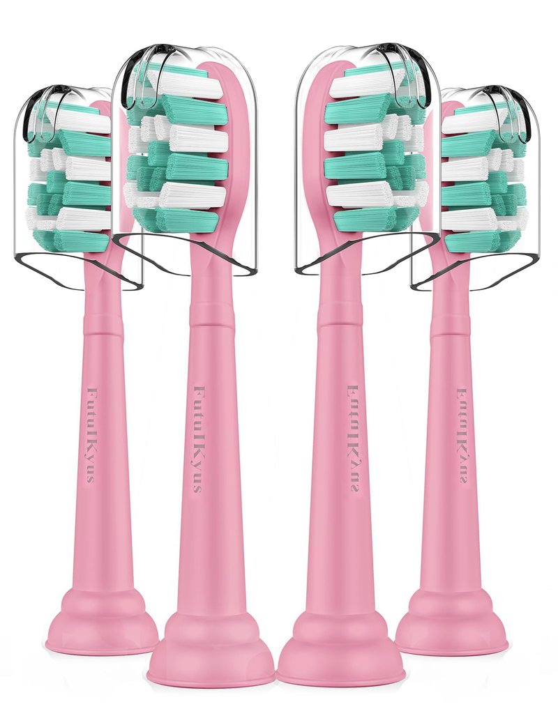 Toothbrush Replacement Heads for Philips Sonicare C2 C1 4100 5100 Electric Brush Head, 4 Pack, Pink
