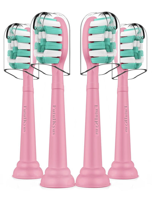 Toothbrush Replacement Heads for Philips Sonicare C2 C1 4100 5100 Electric Brush Head, 4 Pack, Pink