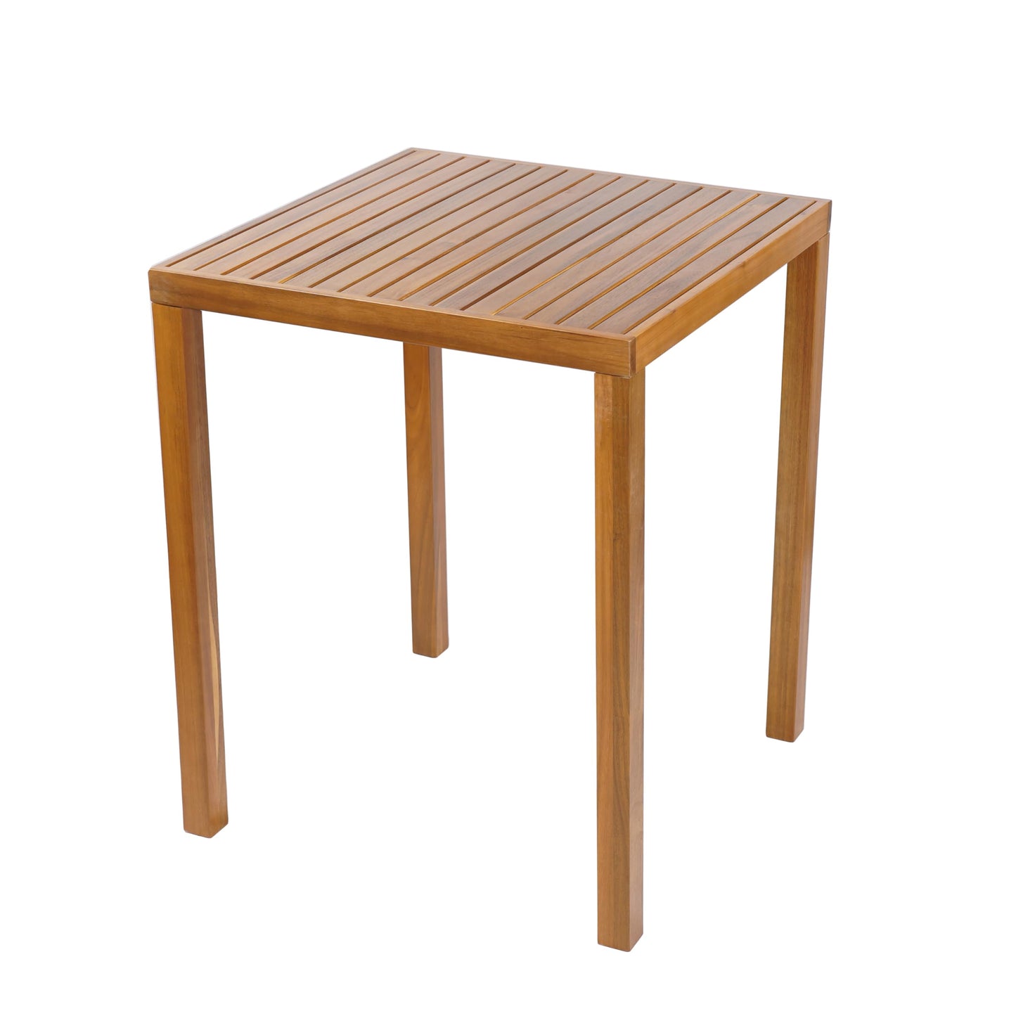 Christopher Knight Home Gree Acacia Wood Outdoor Bar Table, Wooden Patio Bar Height Table, Square Kitchen Coffee Bar Table, Patio Furniture Set, Teak