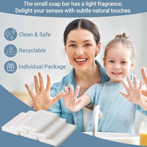 Kacctyen 800 Pcs 0.35oz Mini Bar Soap Bulk Individually Wrapped Bulk Hand Hotel Soap Bars Travel Size Toiletries for Vacation Hospitality Guest Bathroom Rentals