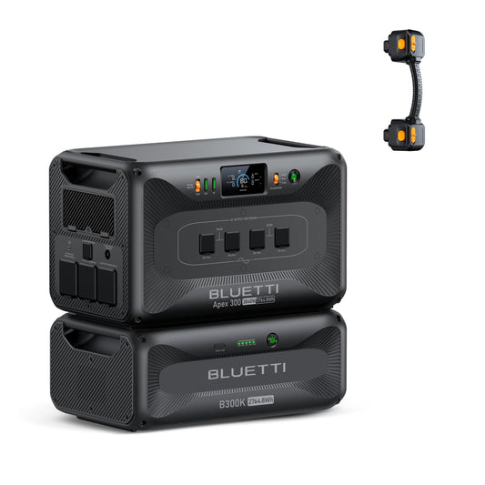 BLUETTI Apex 300 Portable Power Station & B300K Expansion Battery, 5529.6Wh LFP Battery Backup with 6 3840W AC Outlets (7680W Surge), 120V/240V Dual Voltage Output, for Home, RV and Emergencies