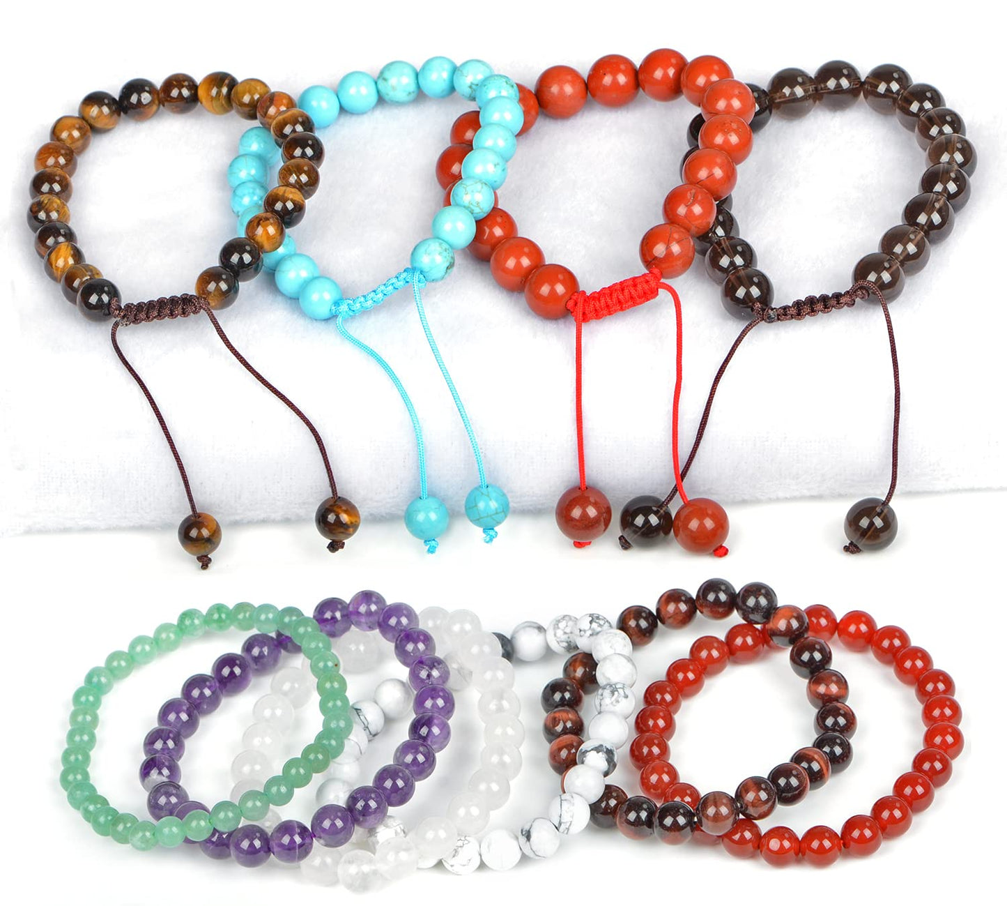 AD Beads Natural Gemstone Round Loose Beads 15" for Bracelet Necklace Earrings Jwelery Making Crafts DIY (10mm, Citrine Crystal)