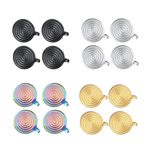 8 Pairs Pressure Earrings for Keloids,Keloid Earrings Pressure Clip,Spiral Compression Earring,Stainless Steel Clip On Earring,Non-Pierced Earring
