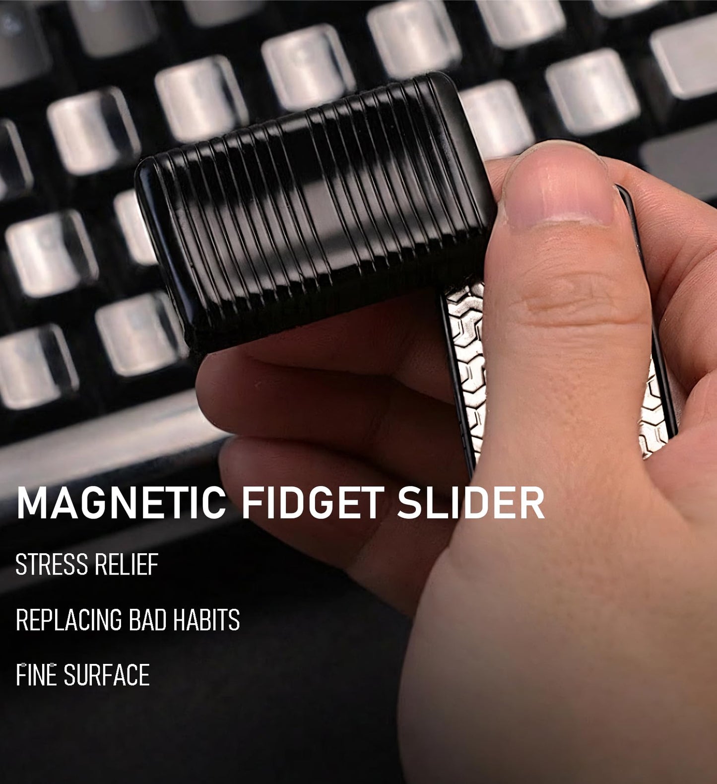 Metal Fidget Toys Adults Set Magnetic Spinner Slider - Premium Stress Relief Desk Toy for Teens - Sensory Fidget Toys for Anxiety ADHD Autism - Cool Office Gadgets Gifts for Men Boys