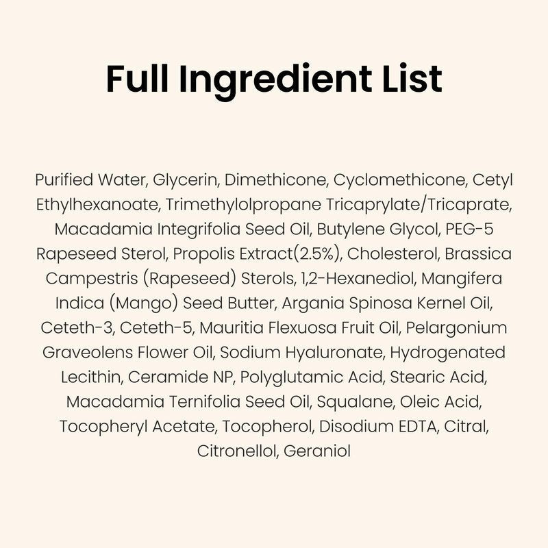 CNP Honey Ceramide Moisturizer with Propolis Extract & Hyaluronic Acid, Propolis Ampule Oil-in-Cream with 5 Oil Blend, Anti Aging Face Cream, for Firm, Radiant Skin, Korean Skin Care (1.76 fl. oz)