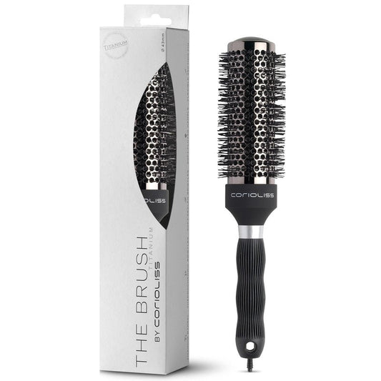 Corioliss | Hair Brushes for Women | Professional Titanium Round Barrel Ionic Hair Brush | Ideal for Styling Every Kind of Hair 43 MM