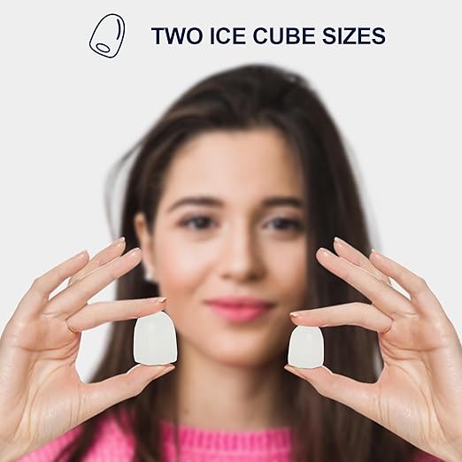 Kenmore Countertop Ice Maker – Maquina para Hacer Hielo en Casa, Nugget Ice Maker Makes 9 Pebble in 6 Mins, Portable Self‑Cleaning Ice Machine, 26 Lbs/Day, Stainless Steel